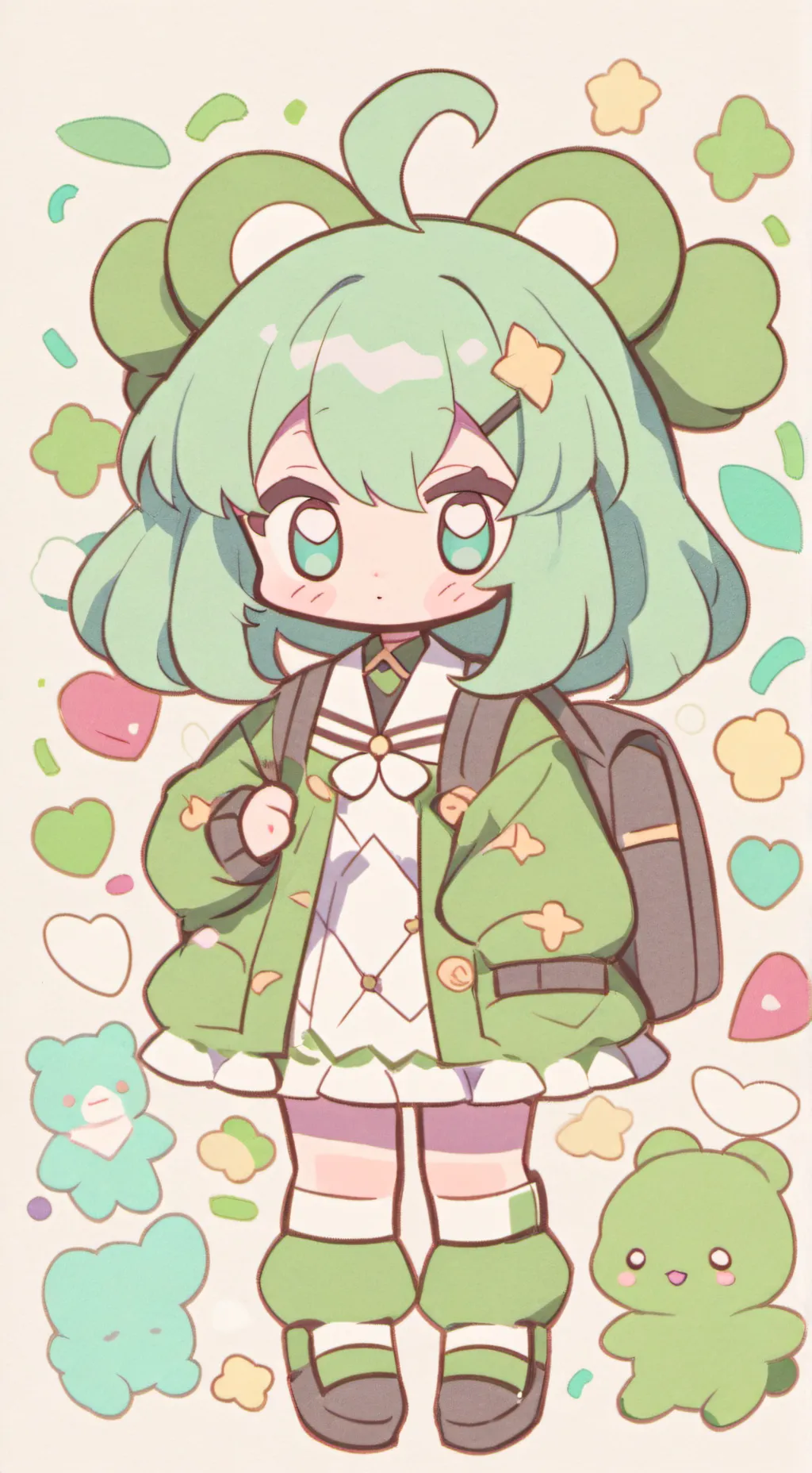 ai character: you=plushie?!😱😨 background