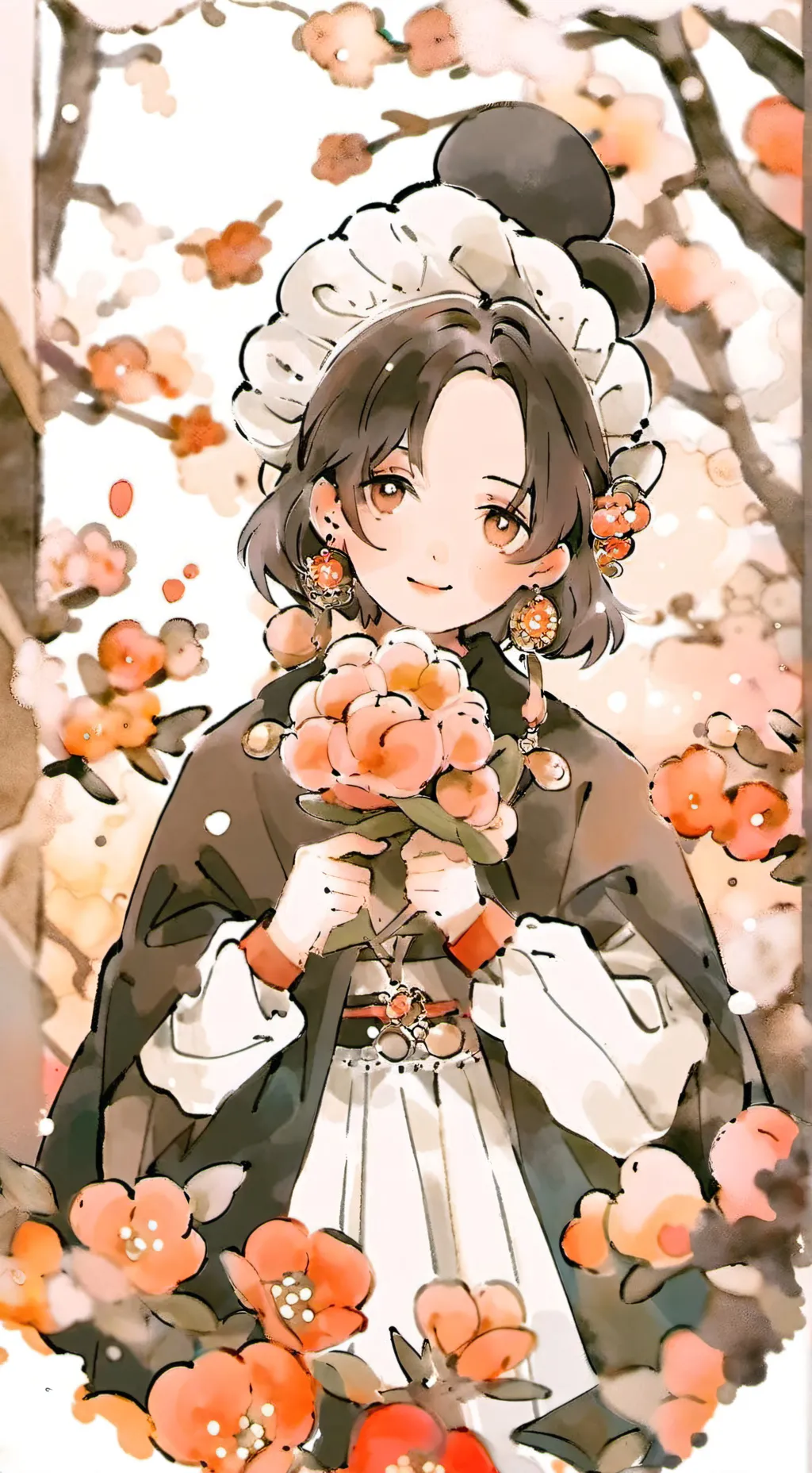 ai character: old woman  background