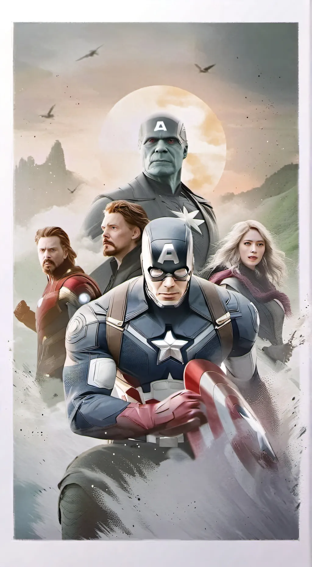 ai character: Avengers  background