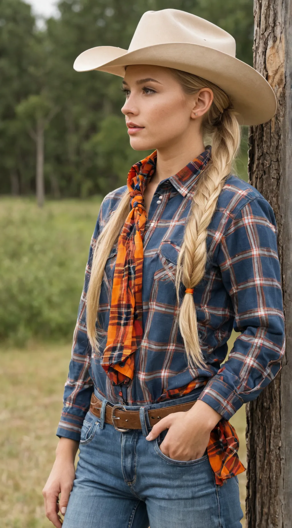 ai character: Ashley  background