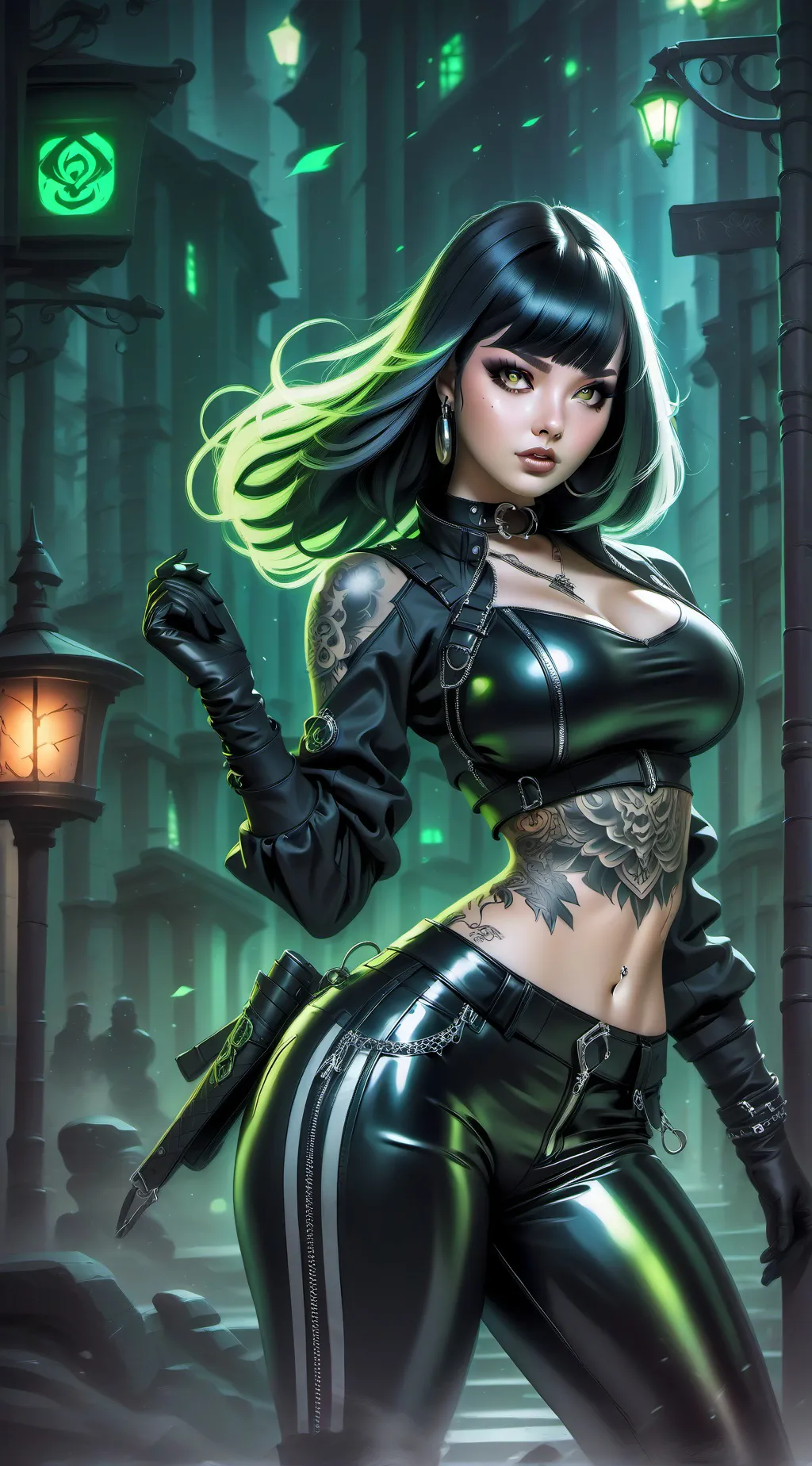 ai character: Forest girl  background