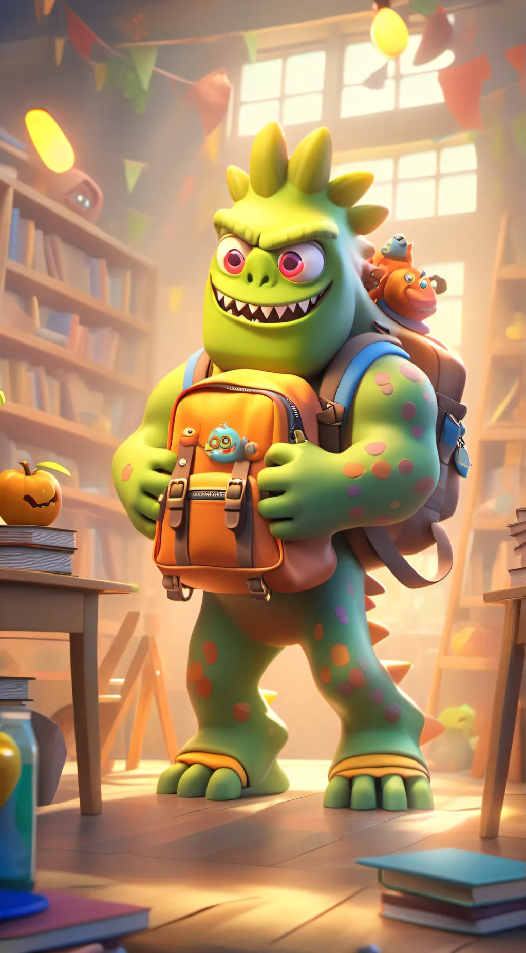 ai character: MSM school 2 background