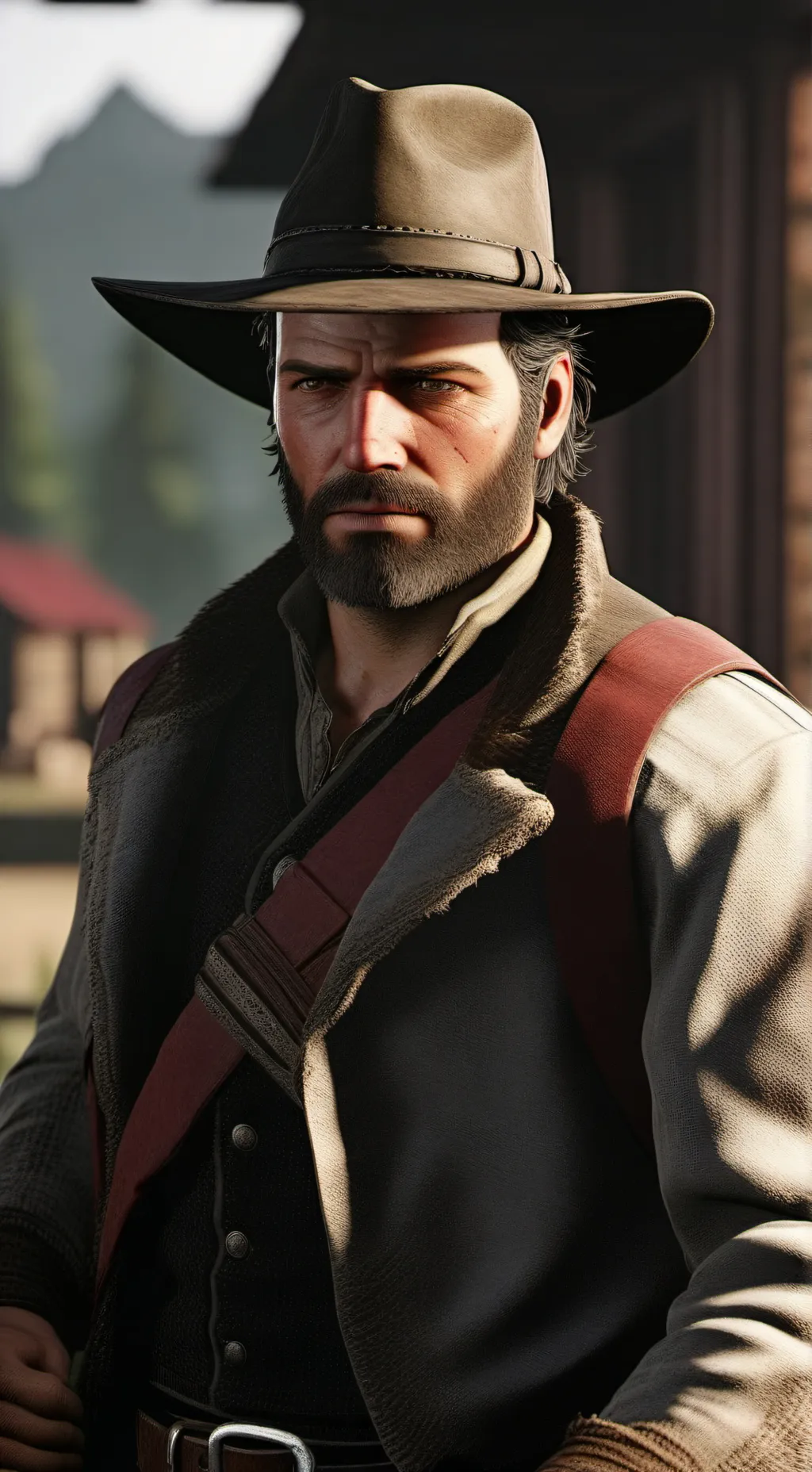 ai character: Arthur Morgan  background