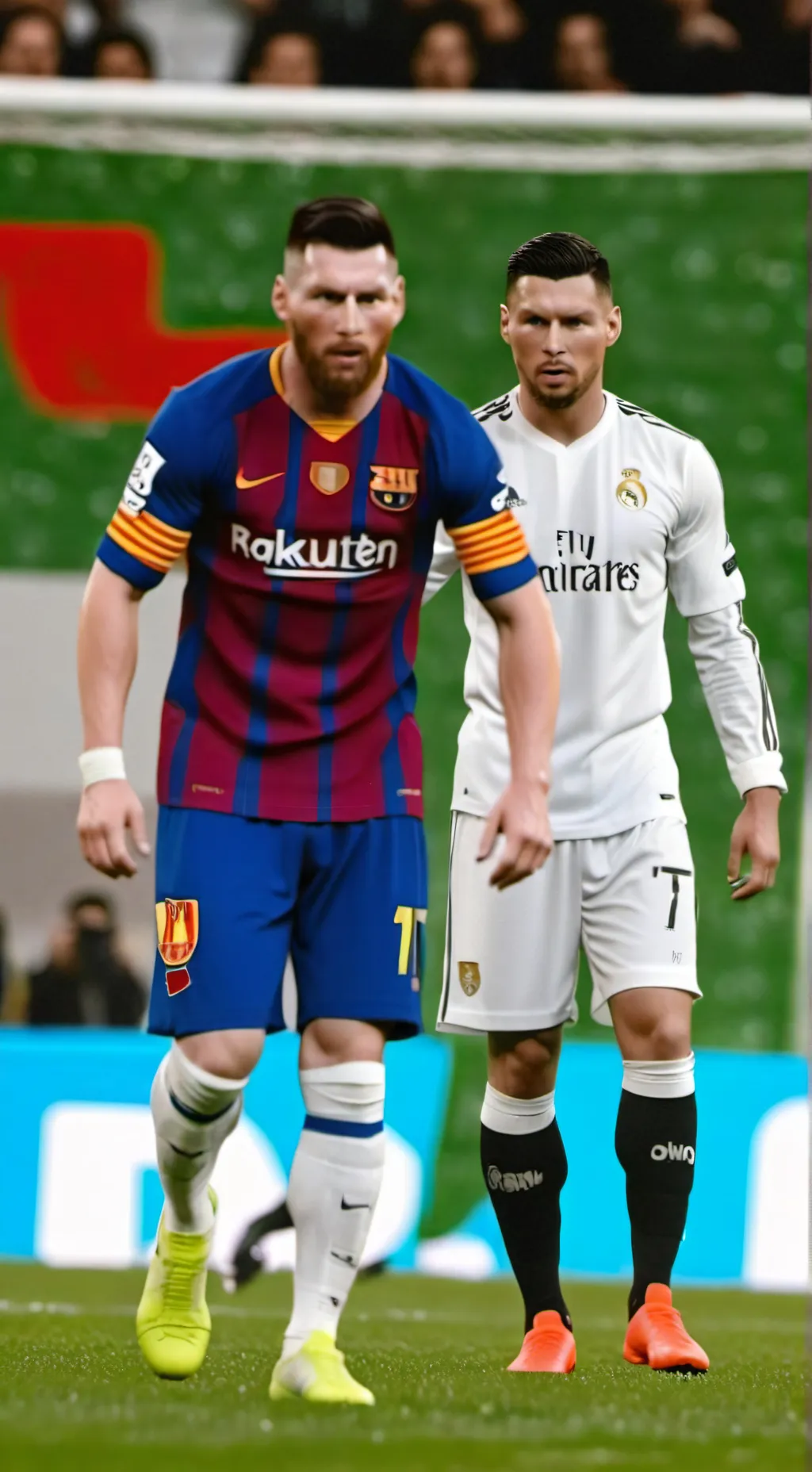 ai character: messi & ronaldo2.0 background
