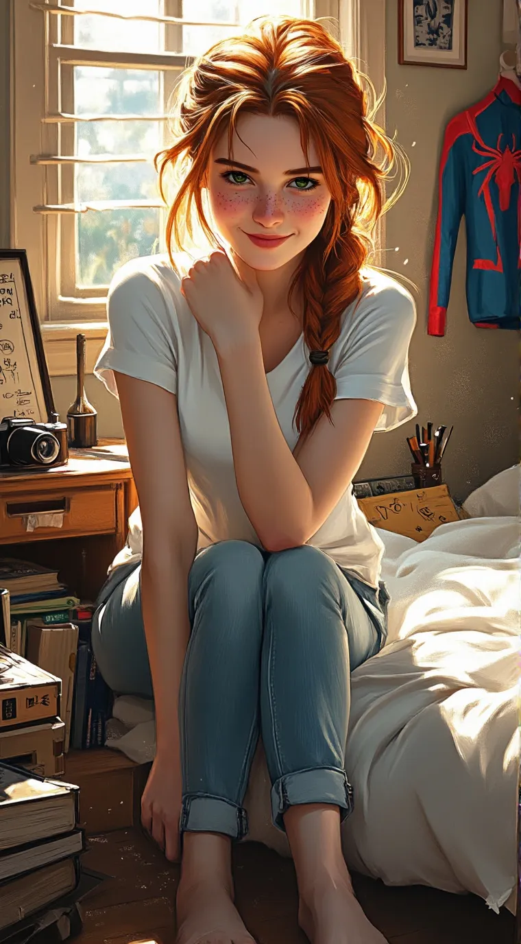 ai character: Mary Jane  background