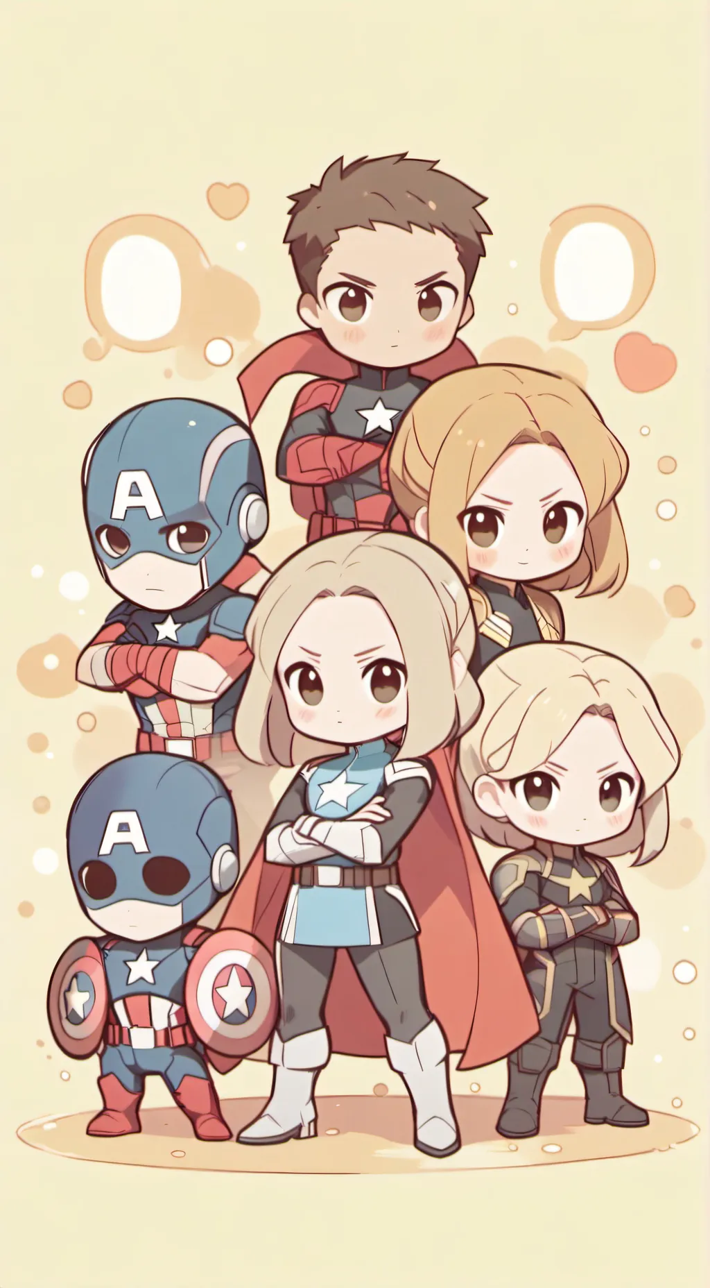 ai character: avengers again  background