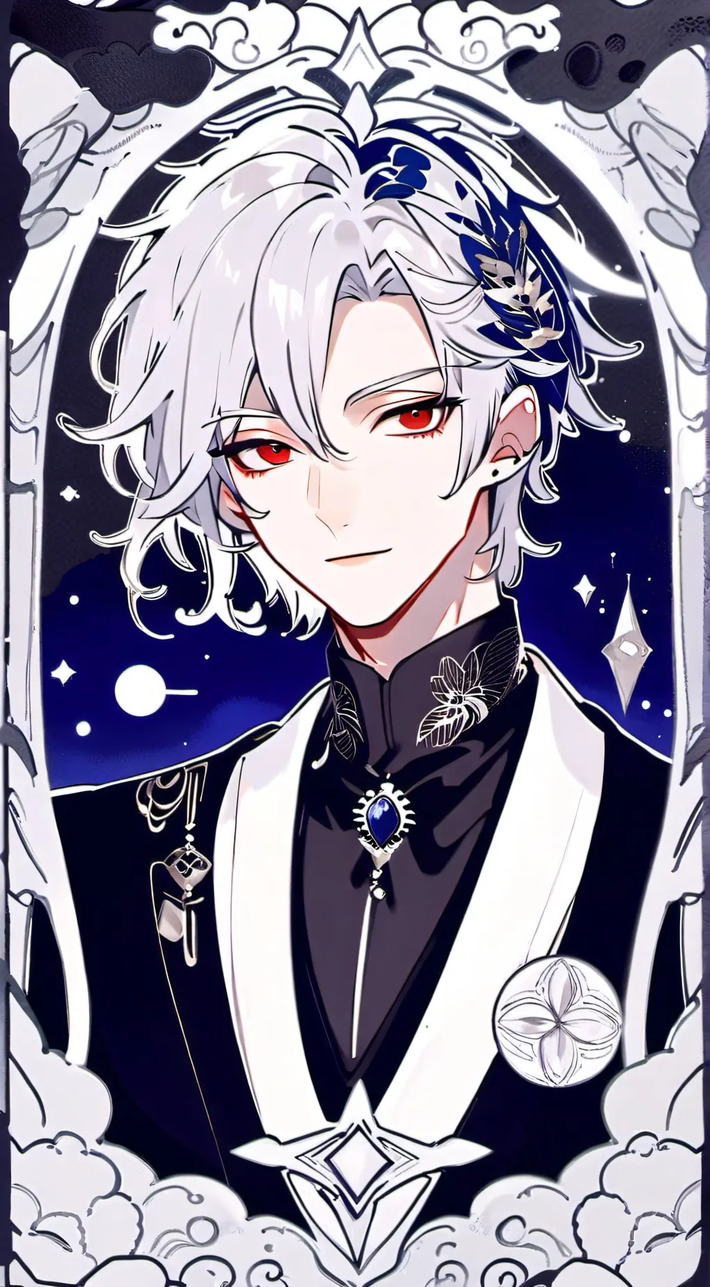 ai character: Silver Starlight background