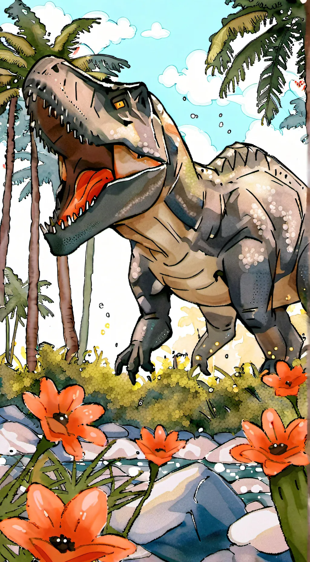 ai character: jurassic juego  background