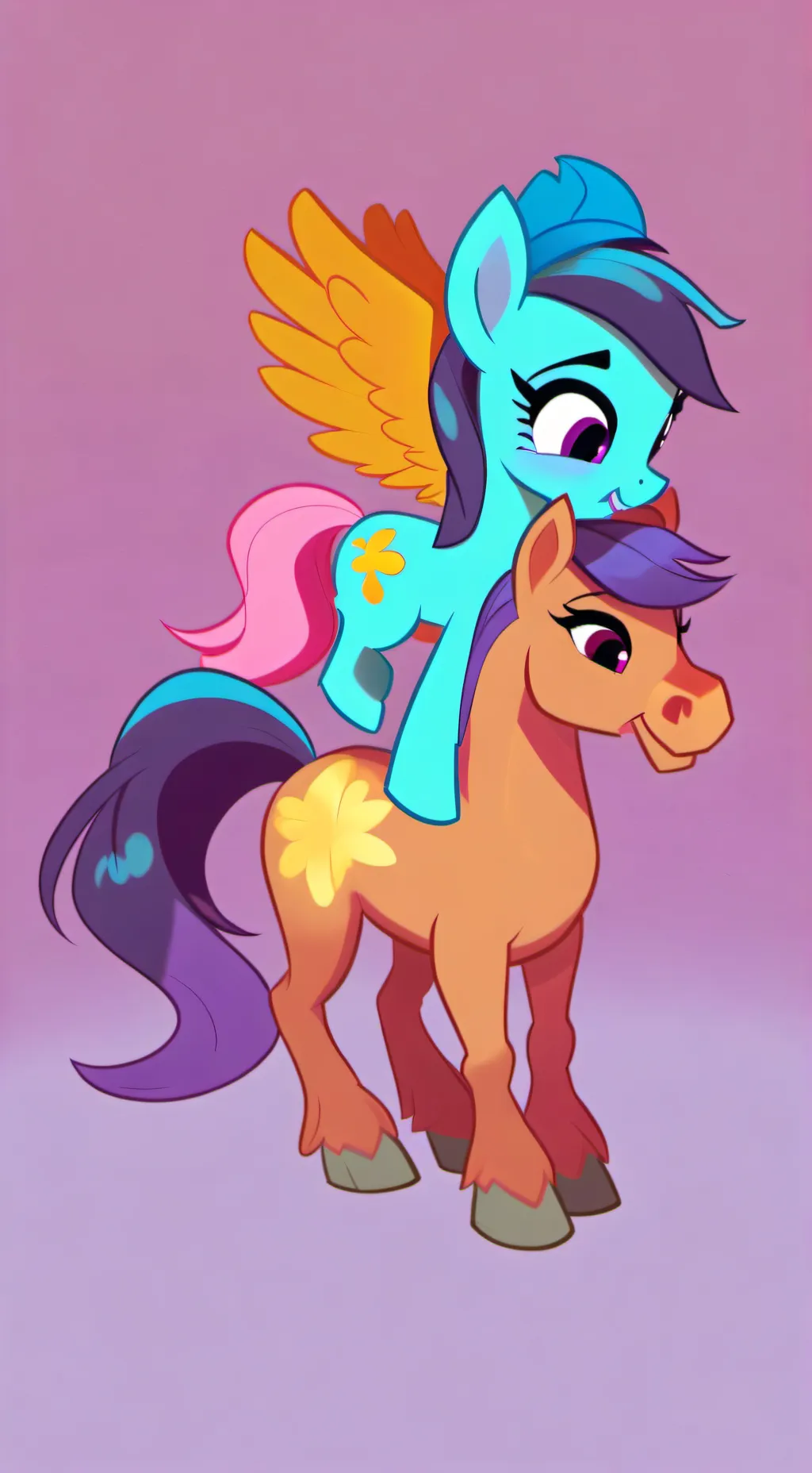 ai character: Starlight vs Derpy background