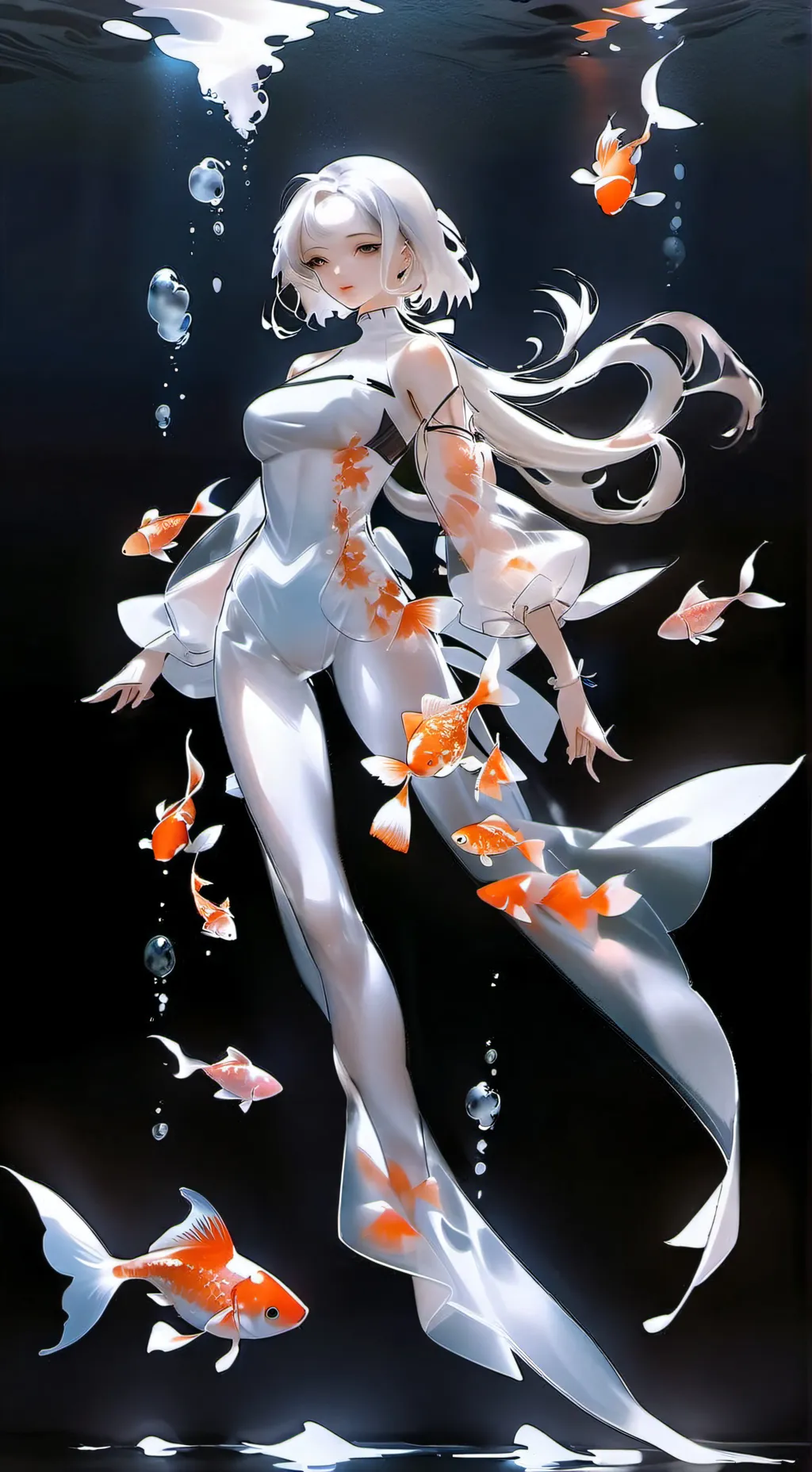 ai character: Aqua background