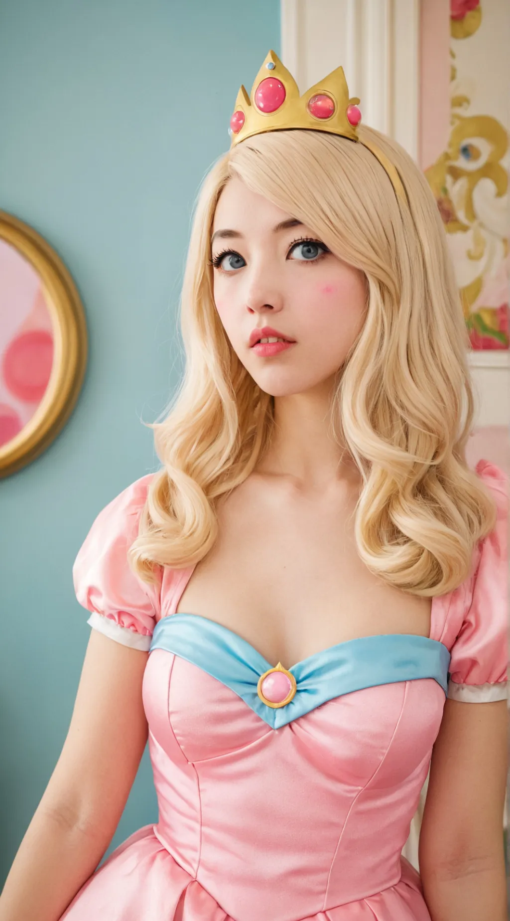 ai character: Princess Peach background