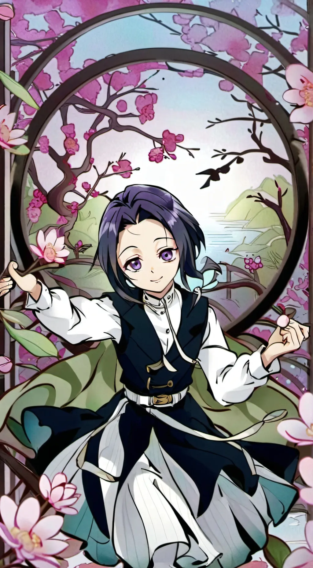 ai character: Ds new hashiras background