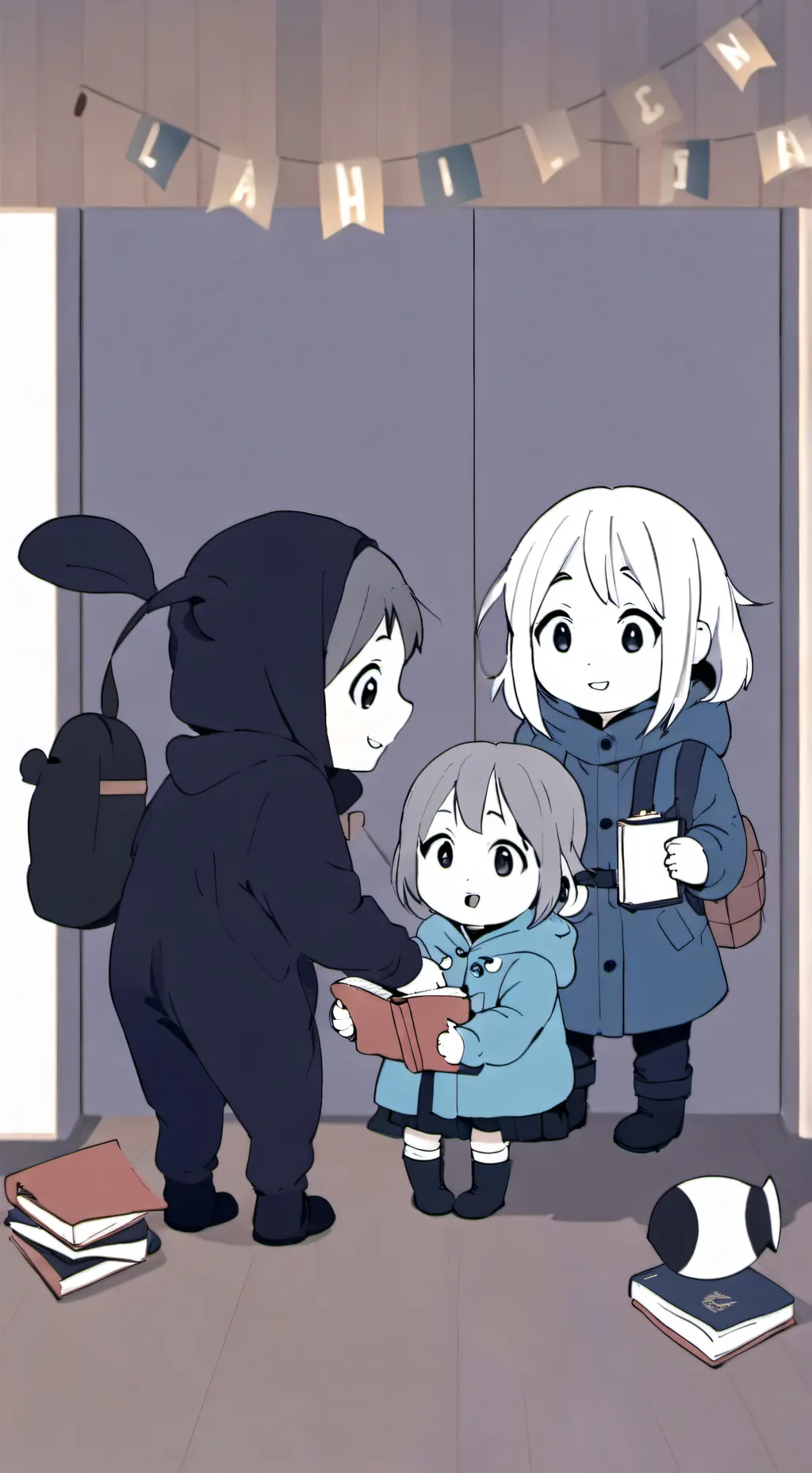 ai character: 3 bébé voleur background