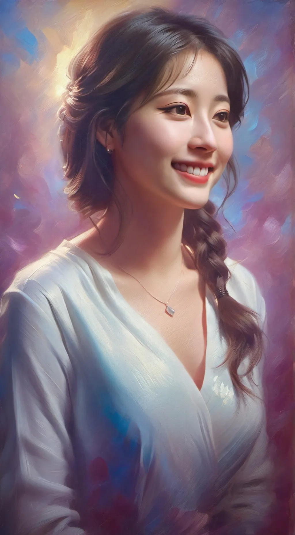 ai character:  mia shadow  background