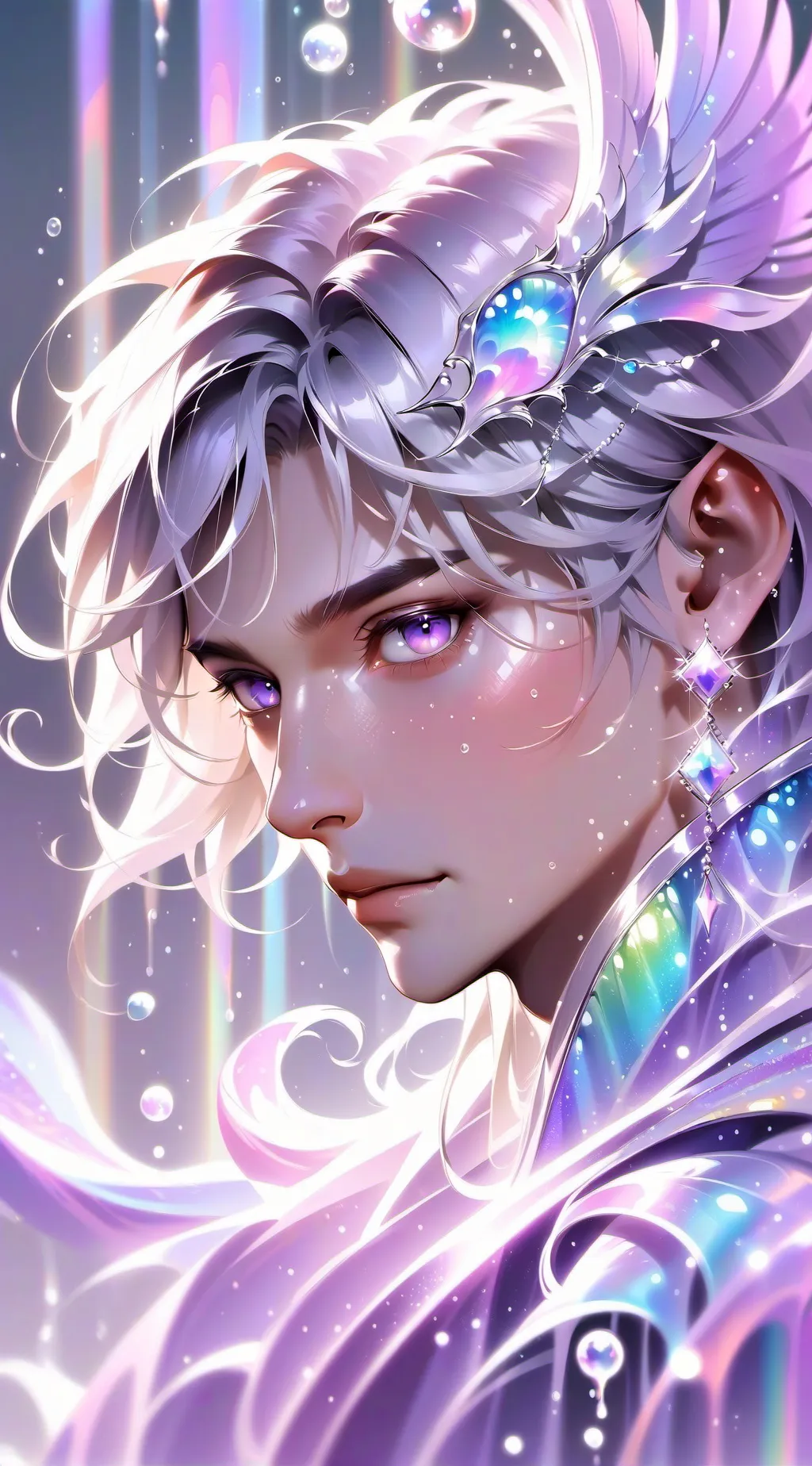 ai character: rainbow man 🌈 background