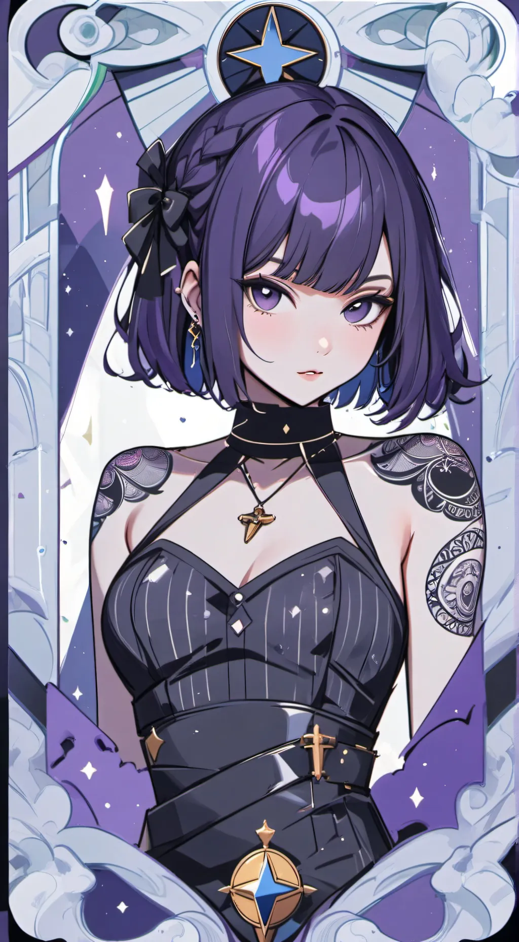ai character: Purple Raven background