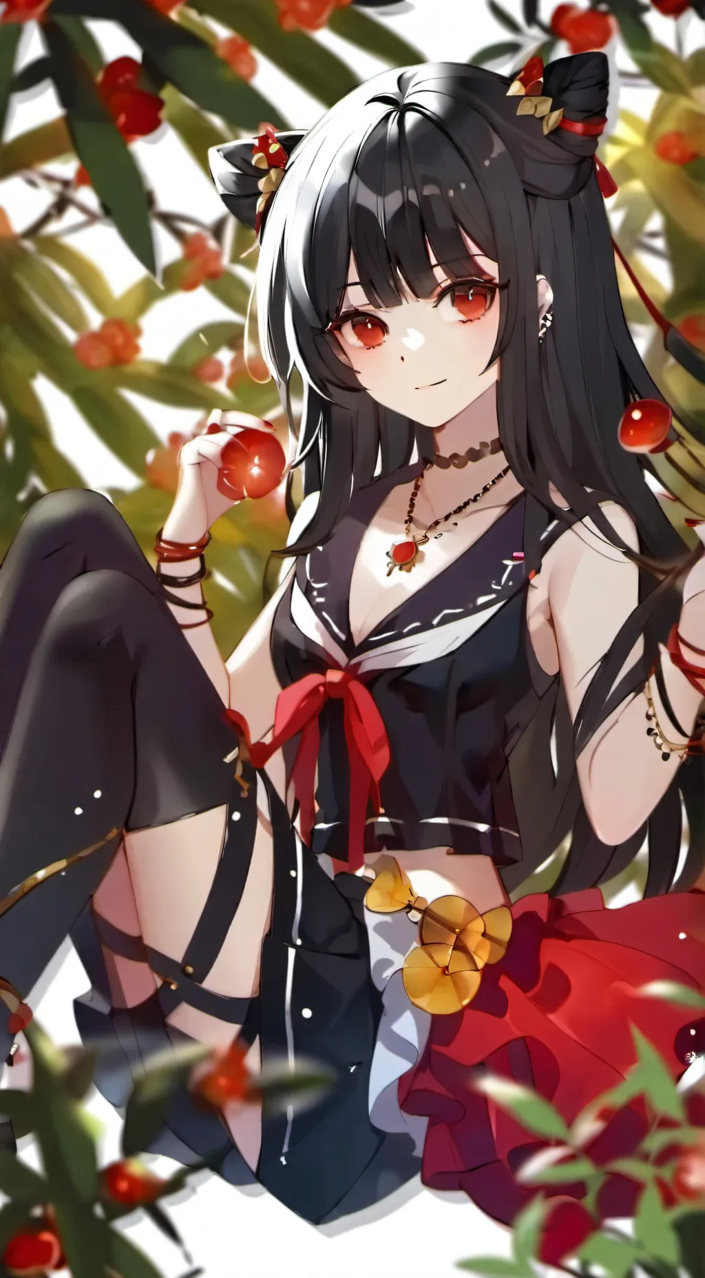 ai character: 🖤~R O S É~🌹 background