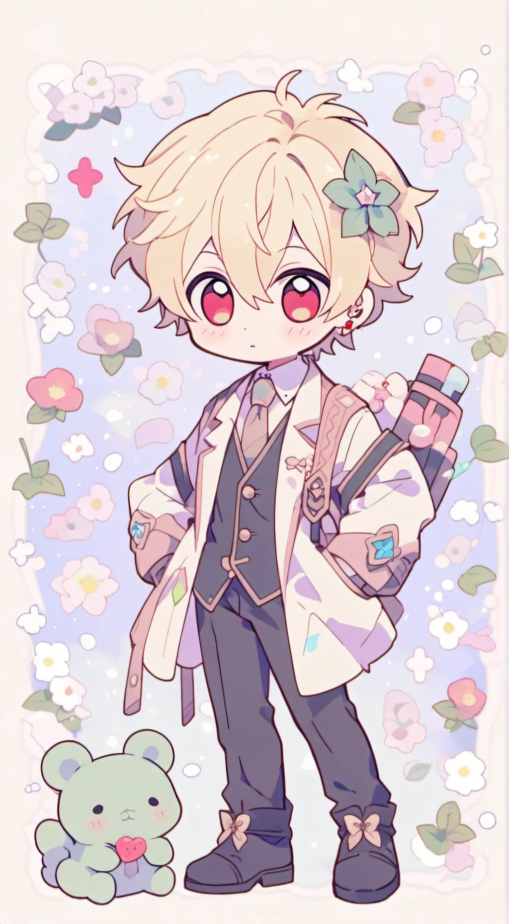 ai character: Mha puke background
