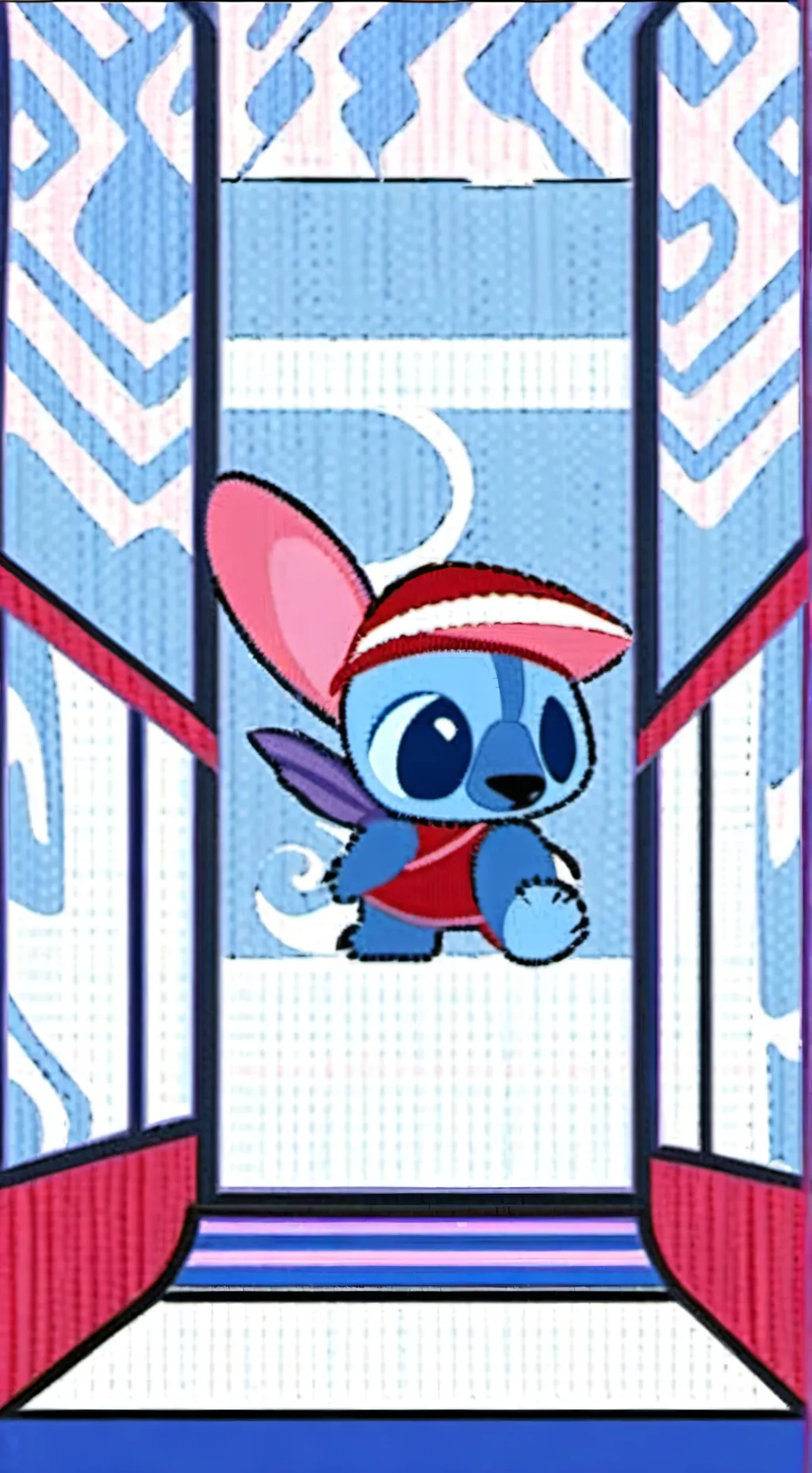 ai character: stitch meet dogday background