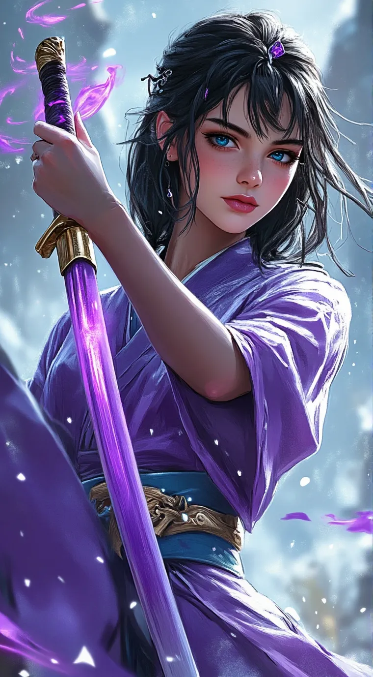 ai character: Violetara Akami 💜 background