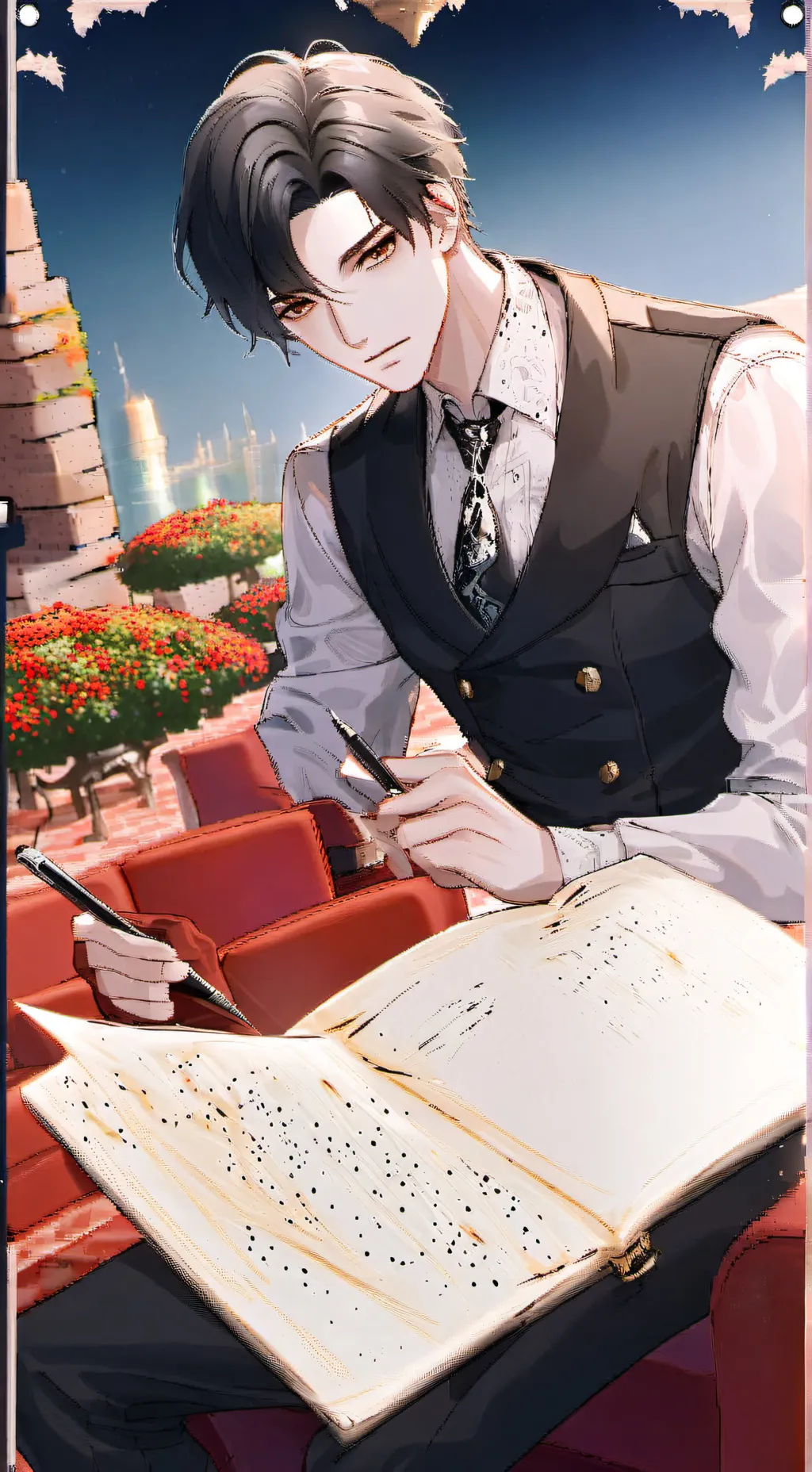 ai character: Asher ~ Your Boss background