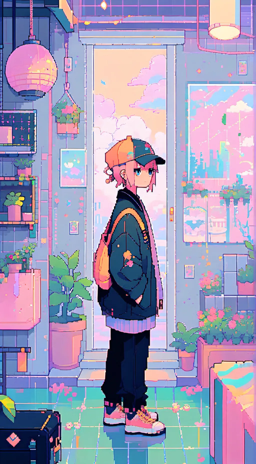 ai character: shelly × vee background