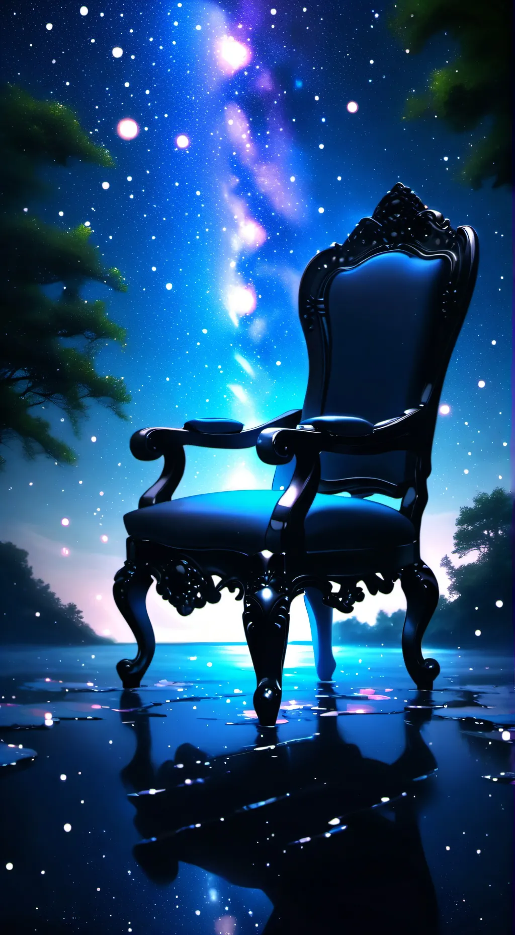 ai character: kissing chair background
