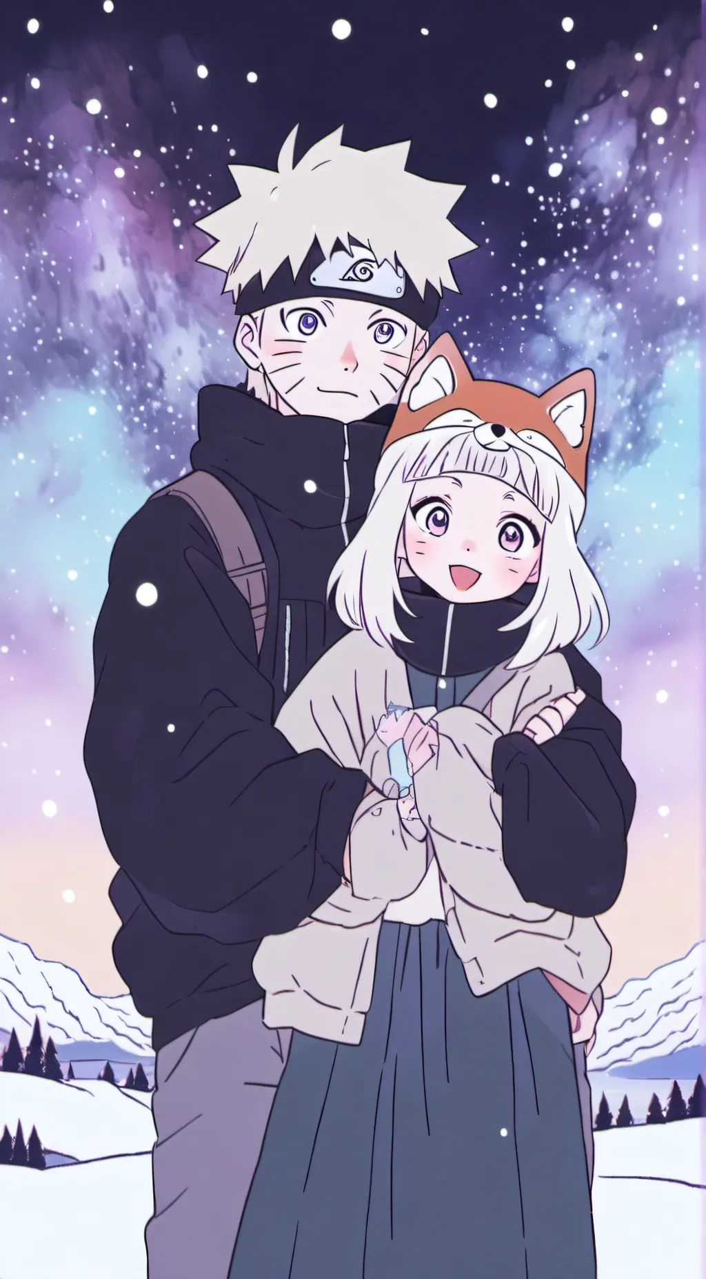 ai character: father and daughte background