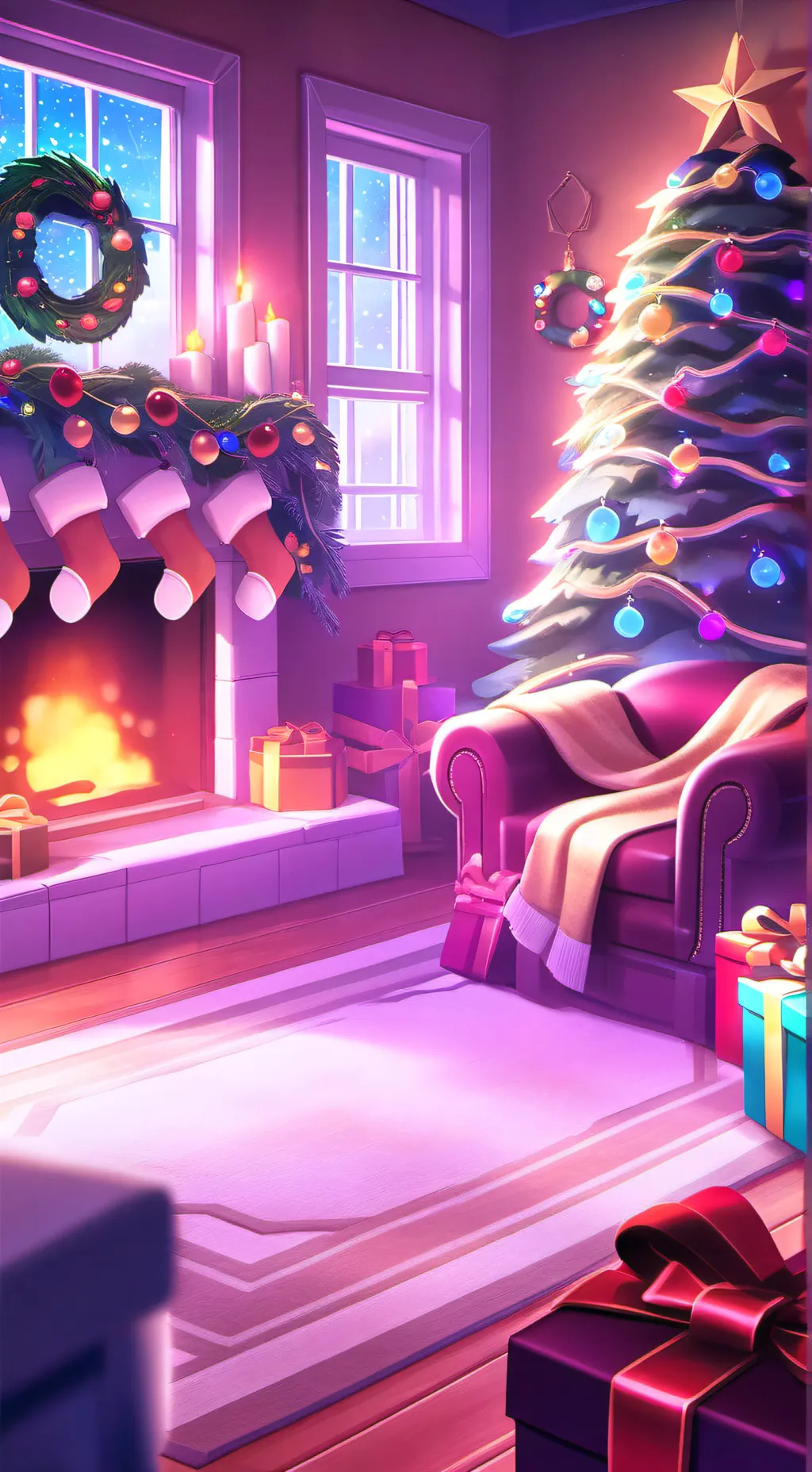ai character: Christmas ☆ background