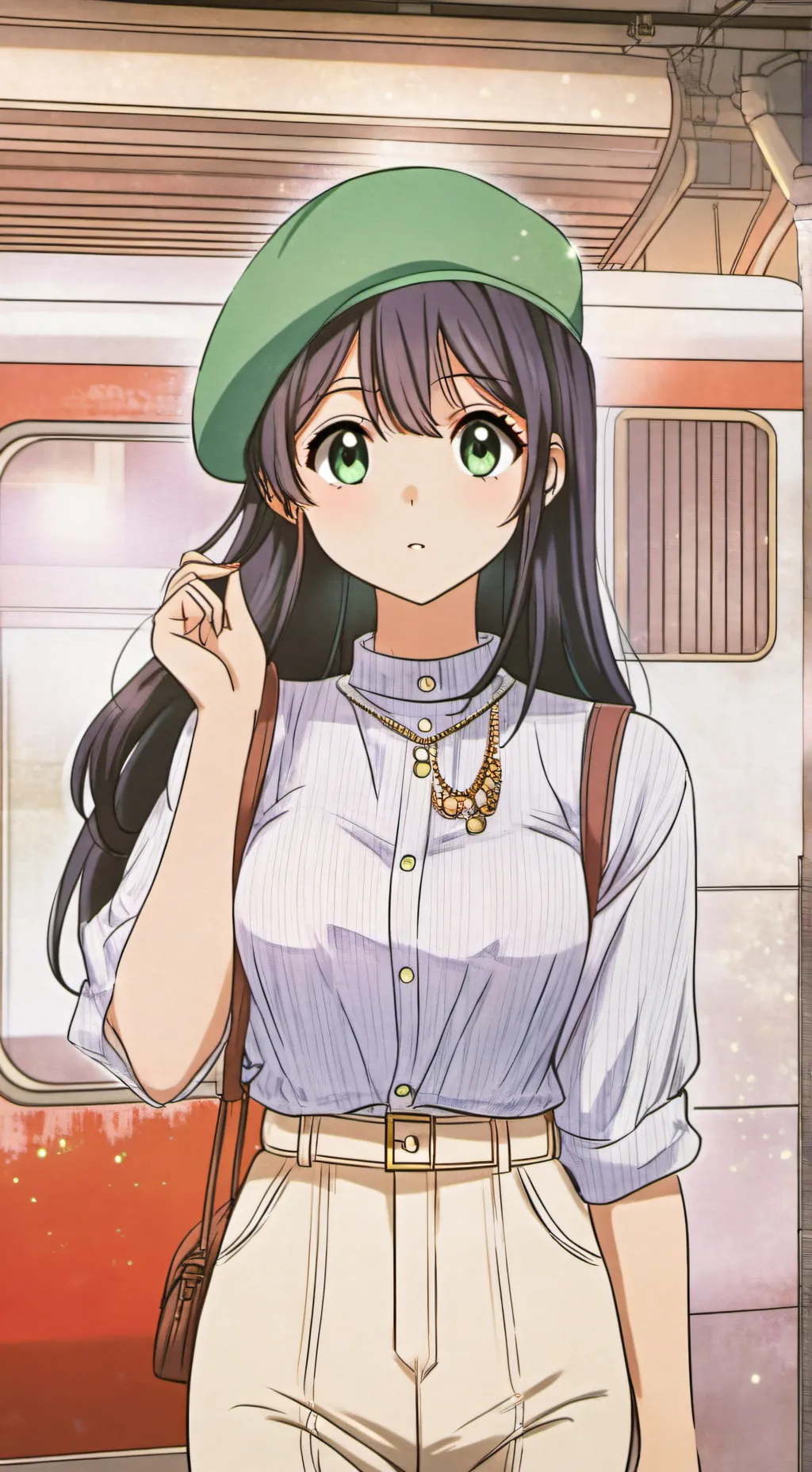 ai character: dawn background