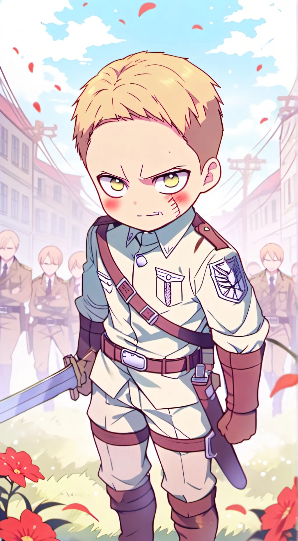 ai character: Reiner Braun  background