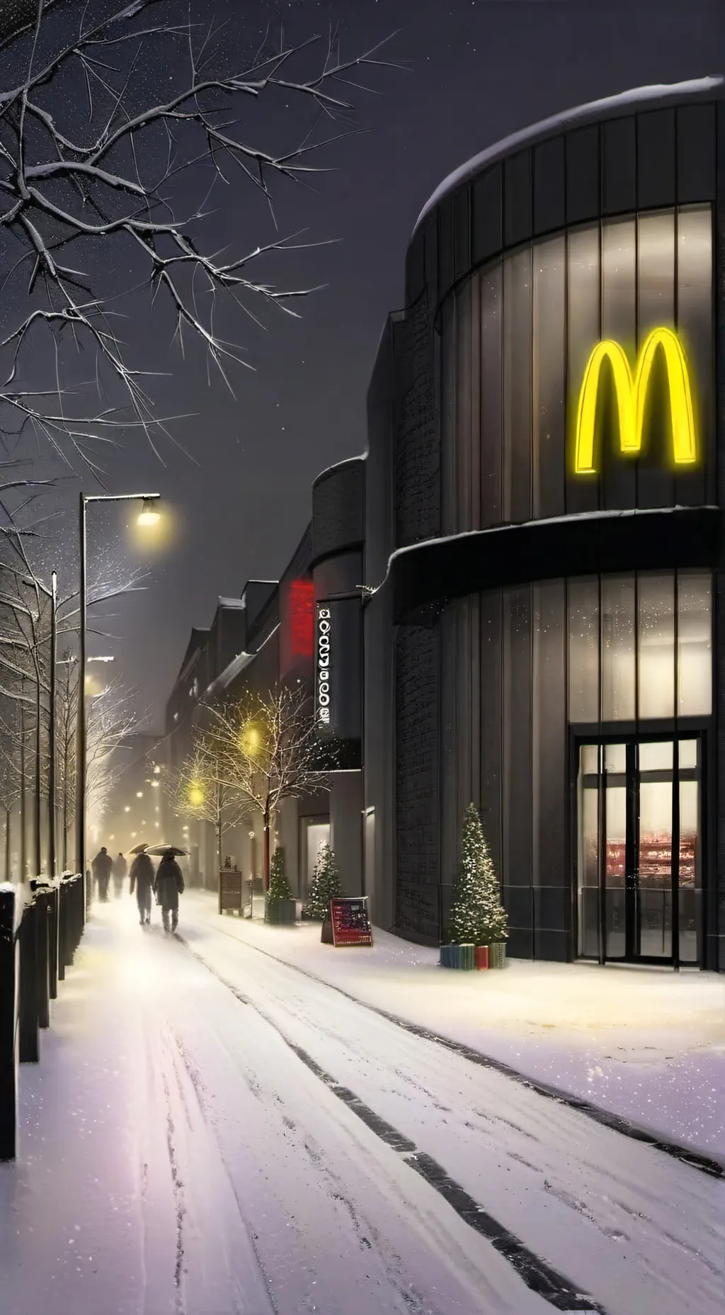 ai character: Shopping center background