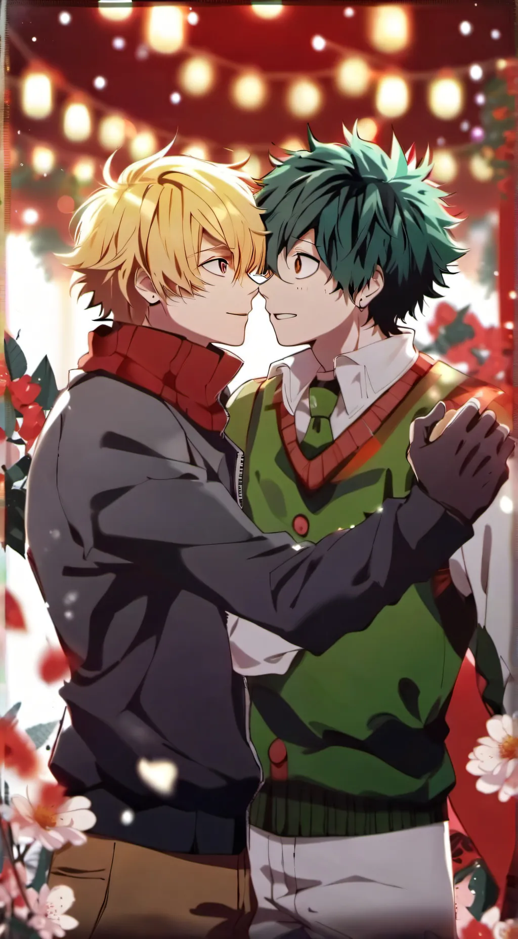 ai character: bakugo/deku background