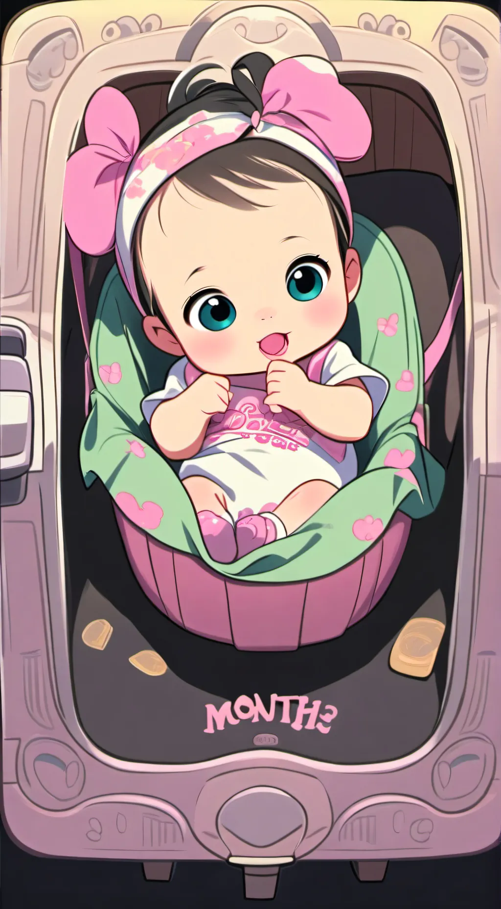 ai character: cute baby background