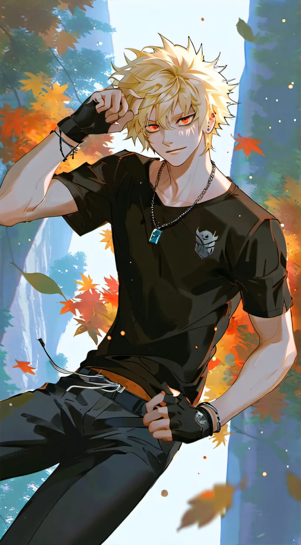 ai character: Katsuki Bakugo background