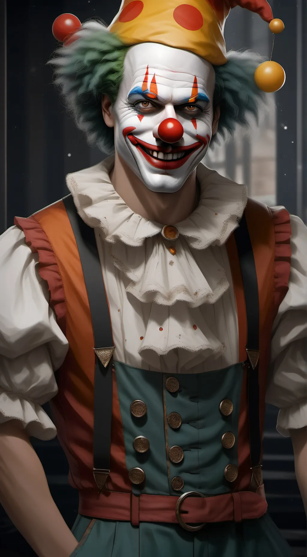 ai character: Abba the clown background