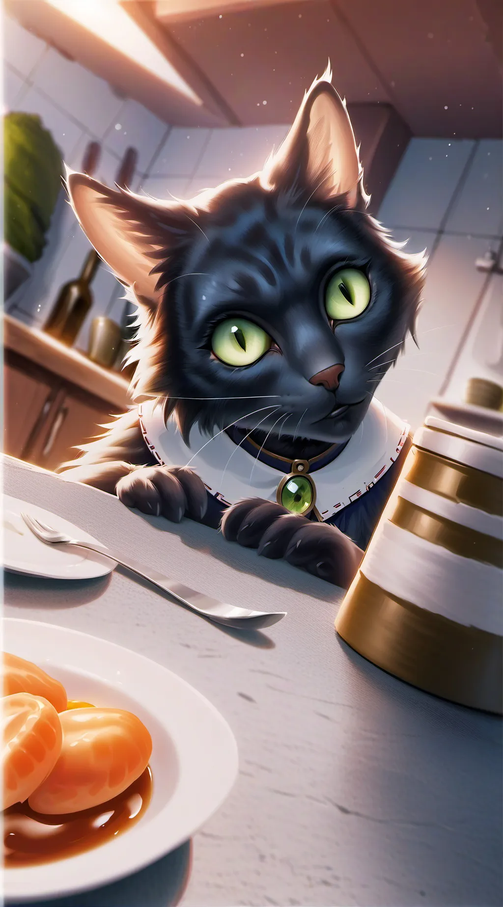 ai character: Mittens background