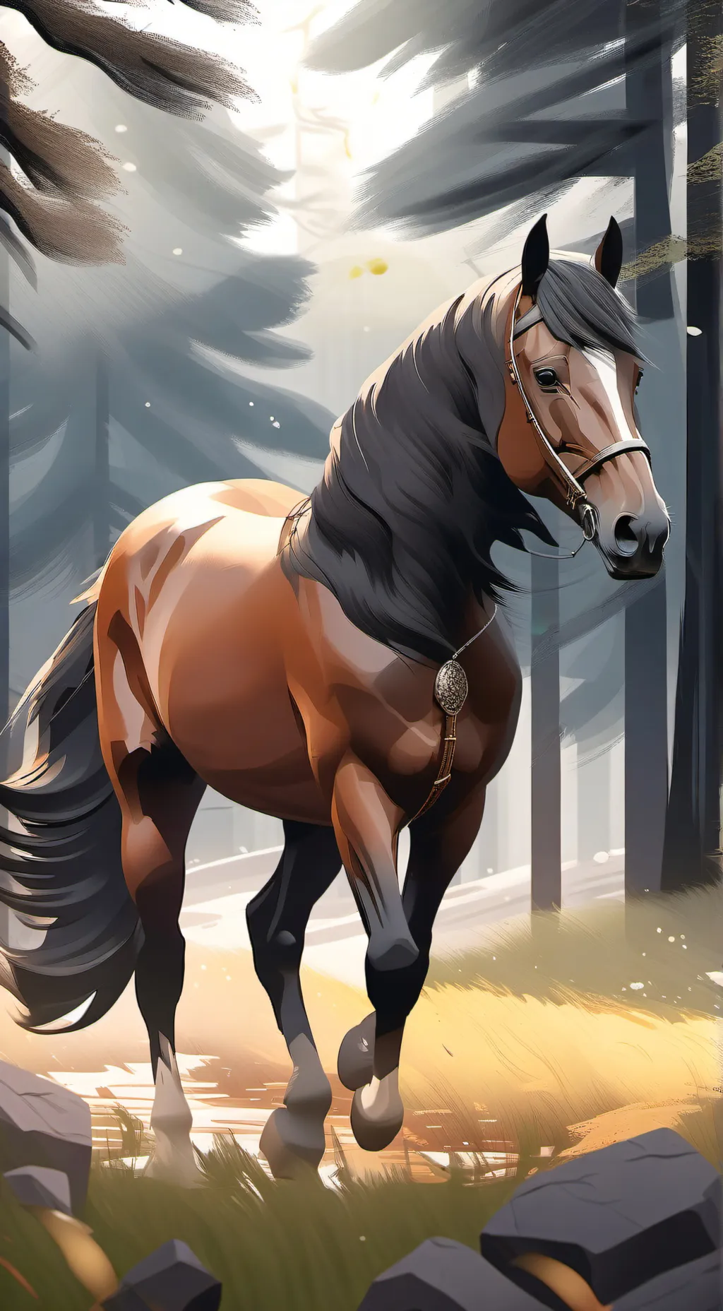 ai character: horse life  background