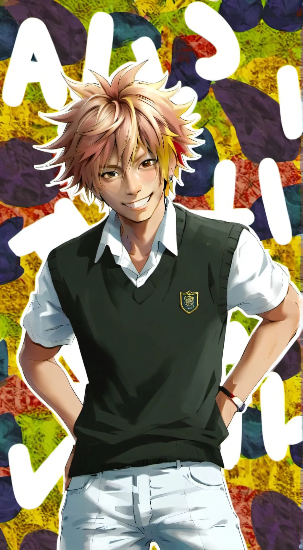 ai character: Tanaka{Gyaruo, bl} background