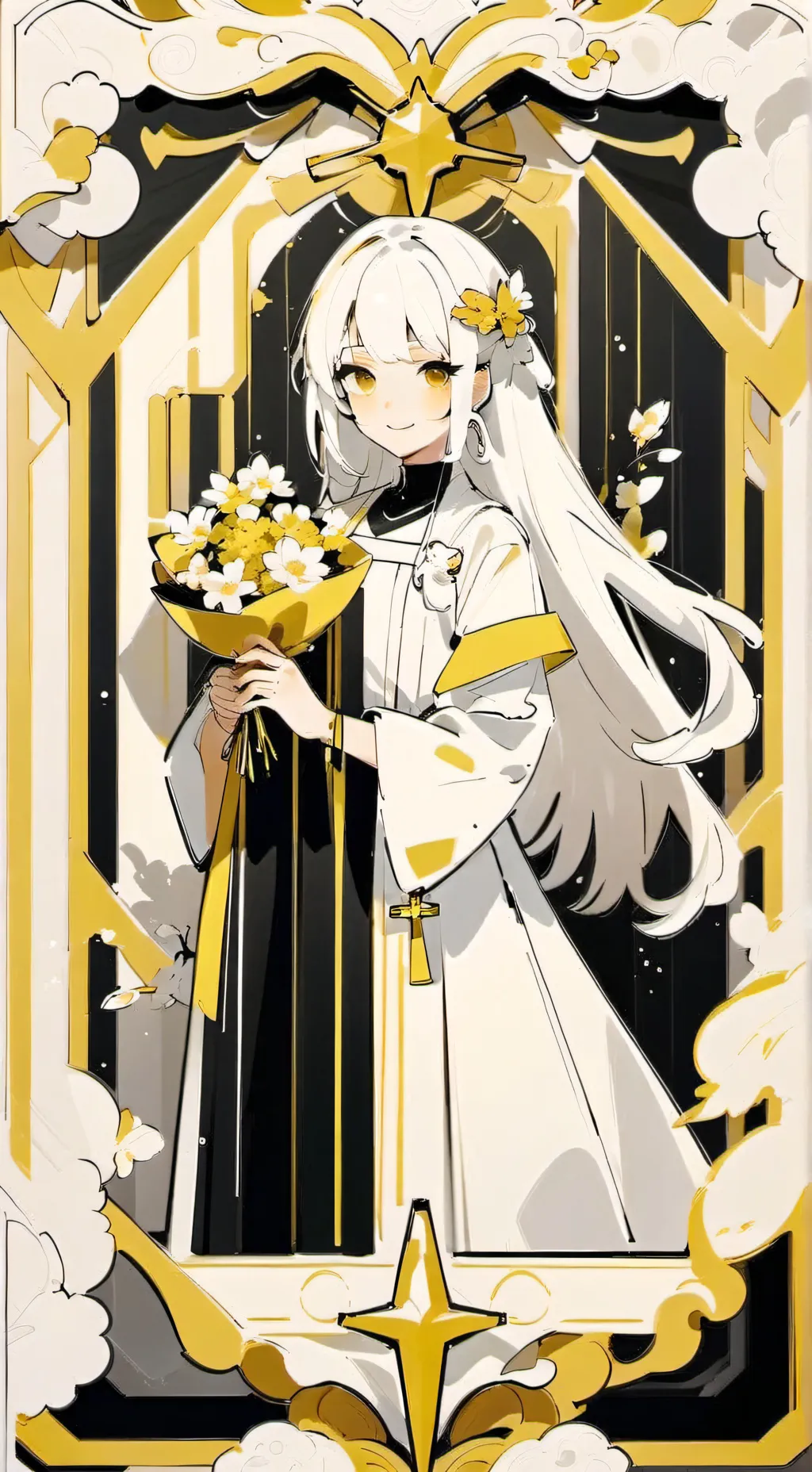ai character: Violet  background