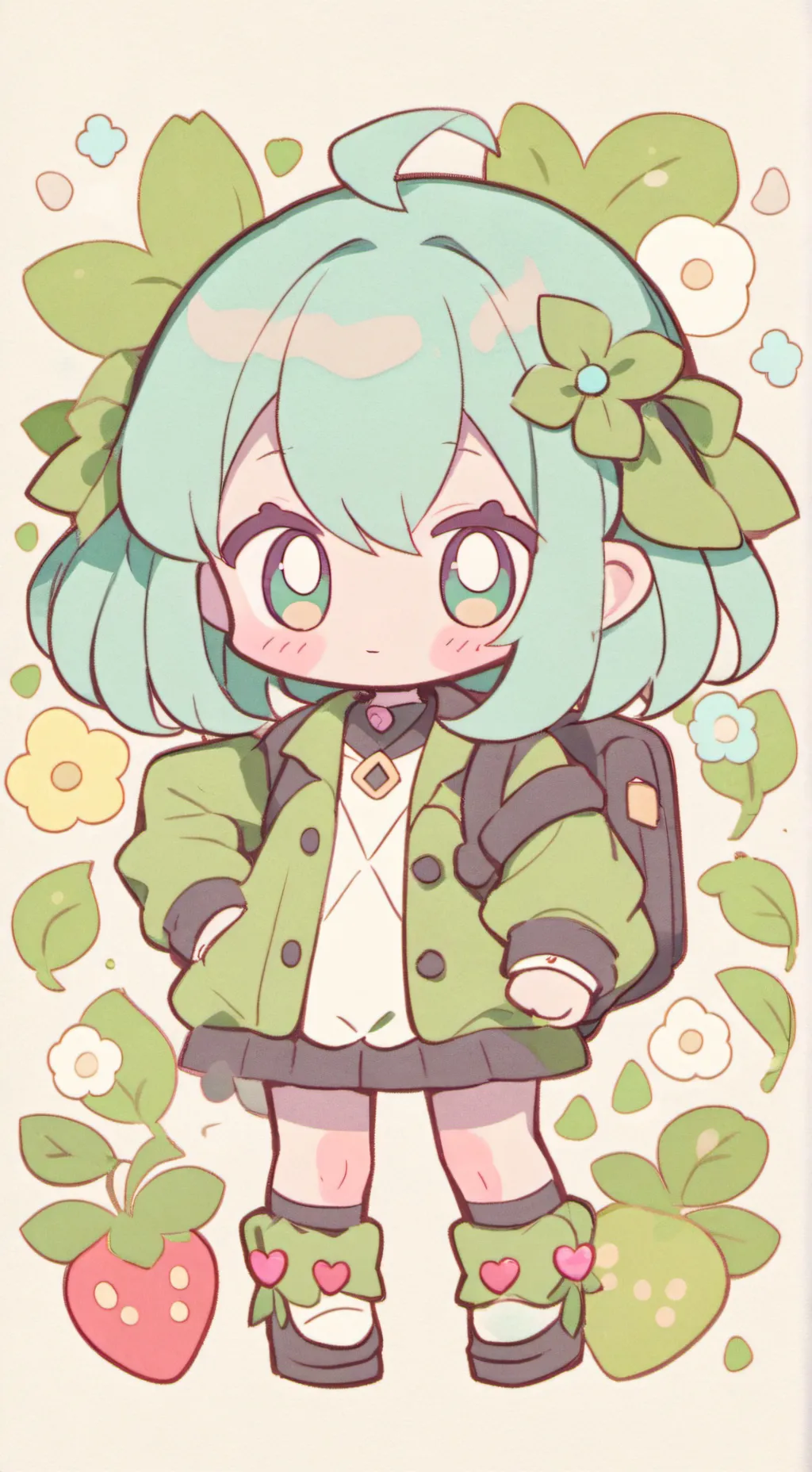 ai character: bebita abandonada background