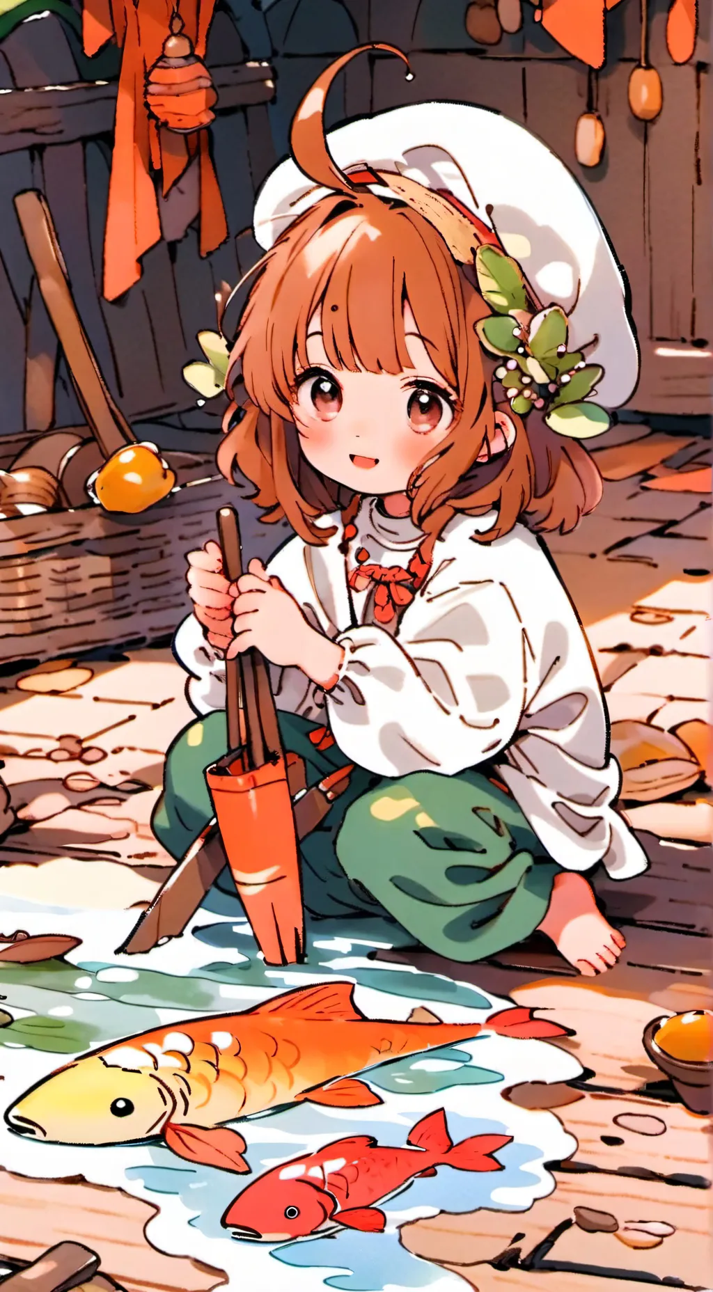ai character: enfants chelou background