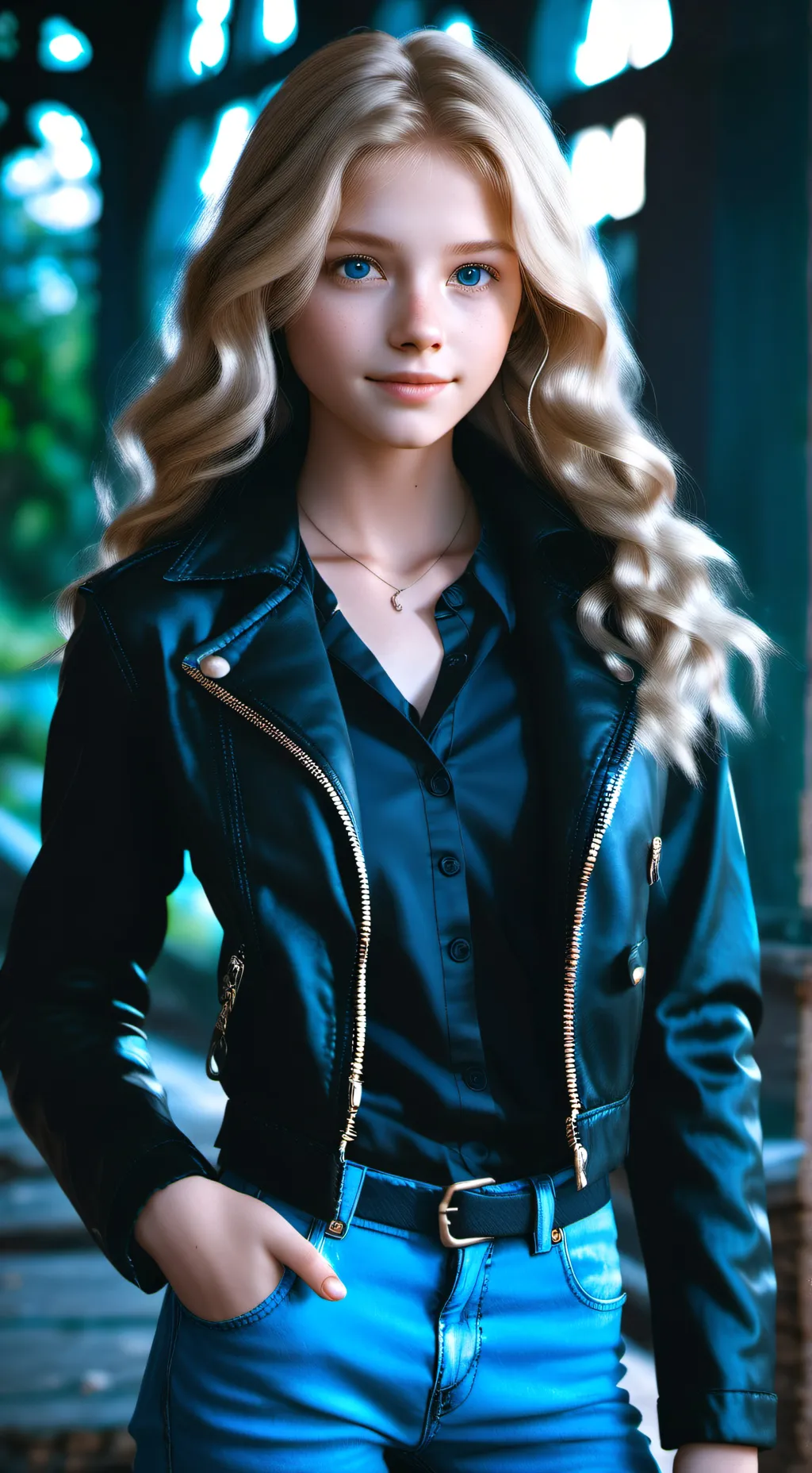 ai character: Holly Hills background