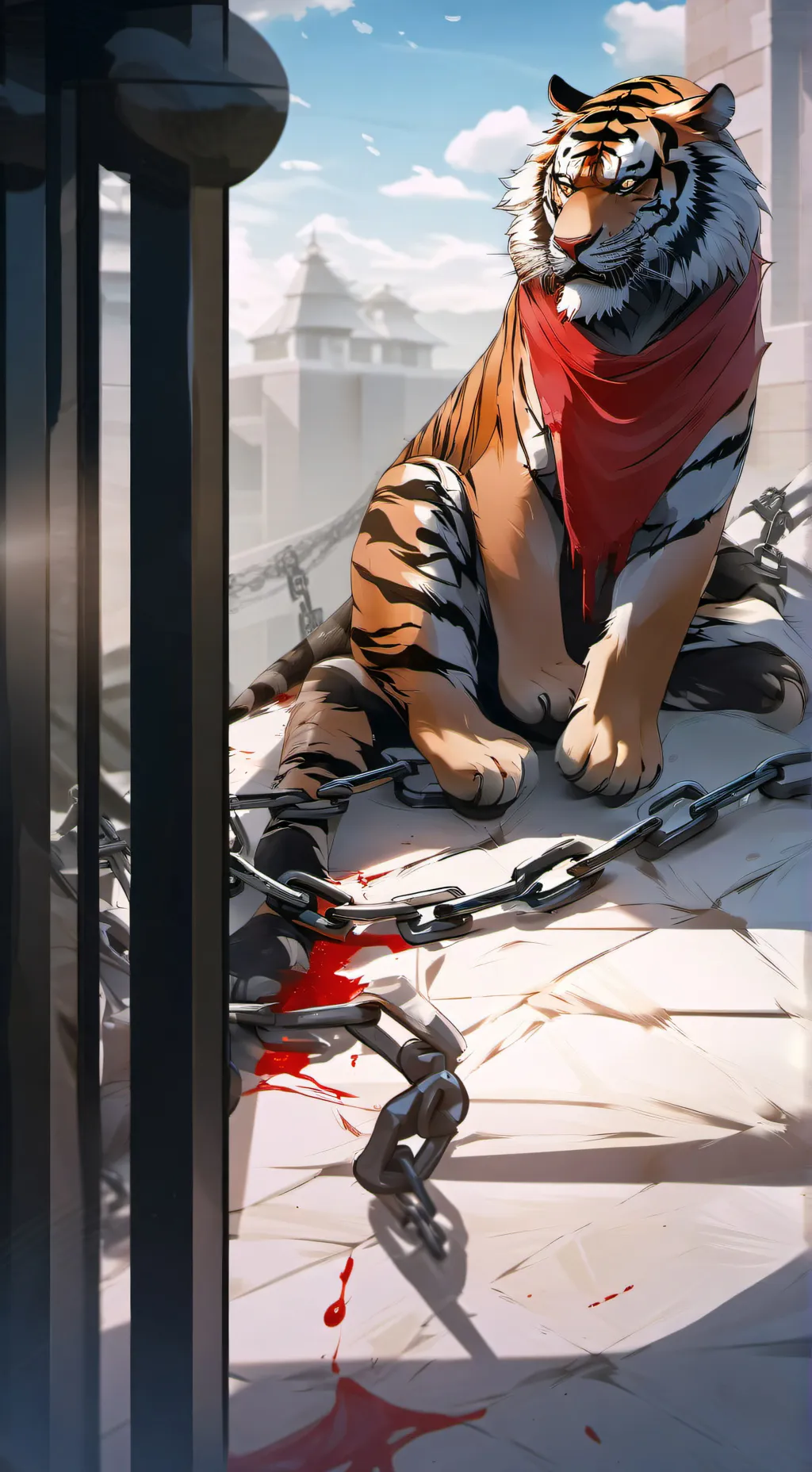 ai character: Tiger  background