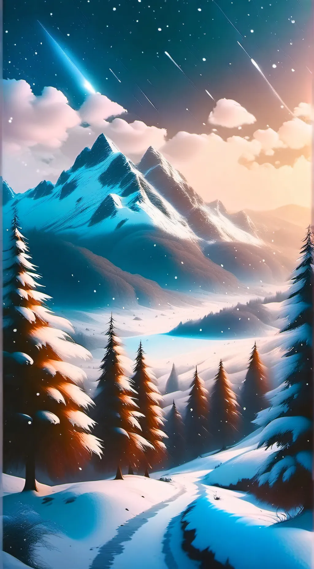 ai character: Cod (snow) background