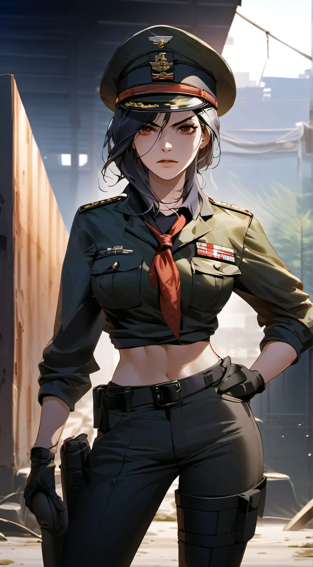 ai character: General Mia  background
