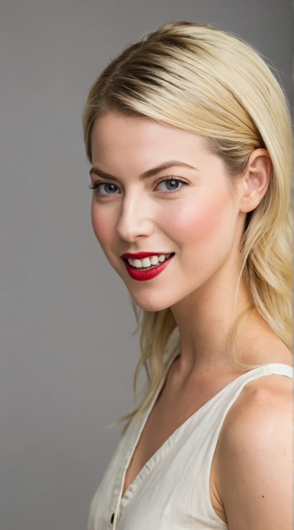 ai character: Laura Ramsey  background