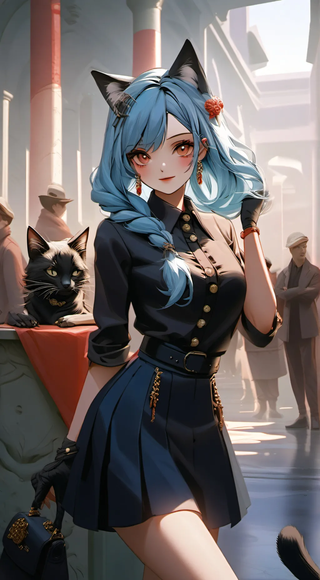 ai character: Neko yamda background