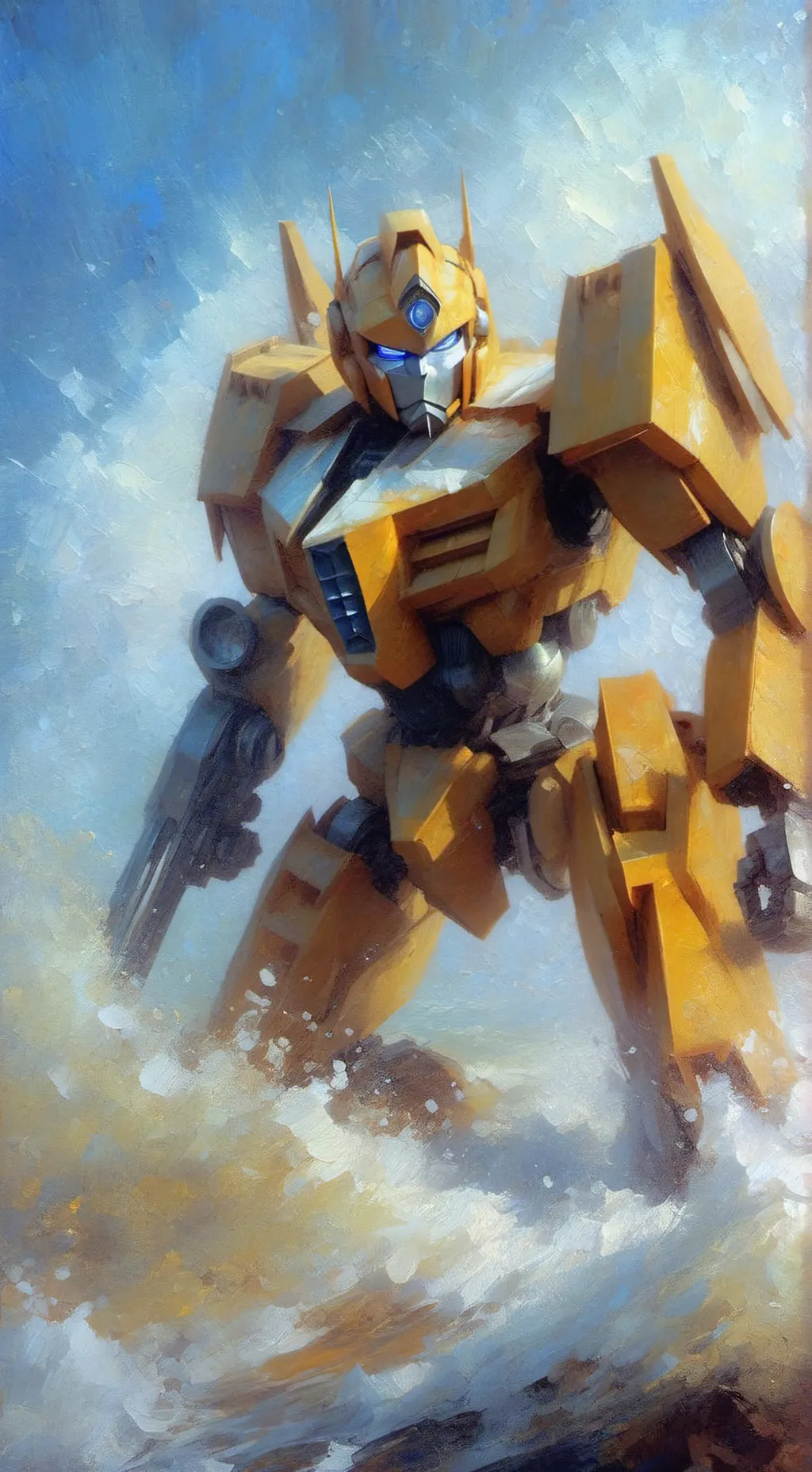 ai character: Transformer Fanart background