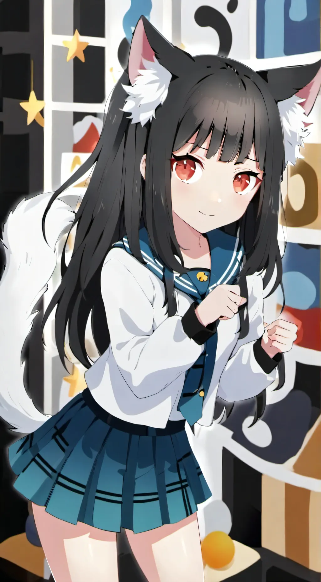 ai character: Lily (cat gf) background